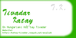 tivadar katay business card